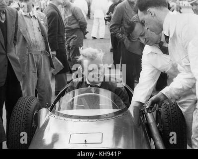 Mike Hawthorn in vanwall. International Trophy in Silverstone, 7. Mai 1955 Stockfoto