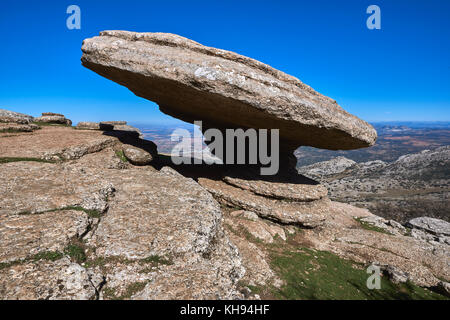 Torcal de Antequera, El Sombrerico, Erosion arbeiten an Jurassic Kalksteine, Provinz Malaga, UNESCO-Weltkulturerbe, Andalusien, Spanien. Stockfoto