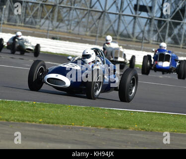 Tania Pilkington, Cooper t43, Patrick lindsay Memorial, Amschel Rothschild Trophäe, vscc, Formel vintage, Runde 1, Silverstone, April 2017, silverston Stockfoto