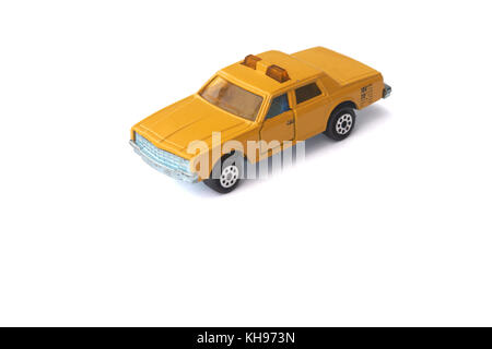 Isolierte toy Taxi Auto Stockfoto