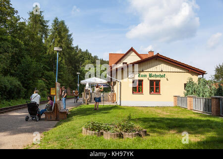 Gaststaette zum Bahnhof Stockfoto