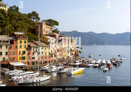 Europa. Italien. Ligurien. Golf von Tigullio, Italienische Riviera. Portofino Stockfoto