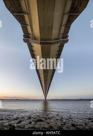 Humber Bridge, Sunrise Stockfoto