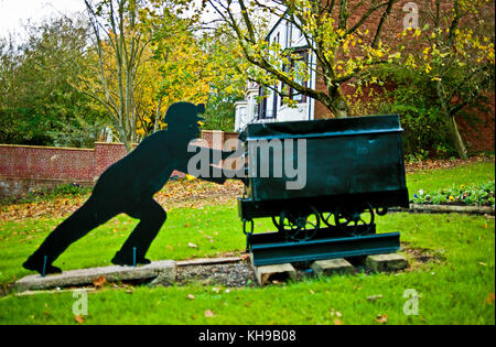 Bergleute Skulptur, Ferryhill, County Durham Stockfoto