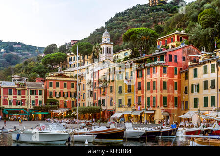 Italien. Ligurien. Golf von Tigullio, Italienische Riviera. Portofino Stockfoto