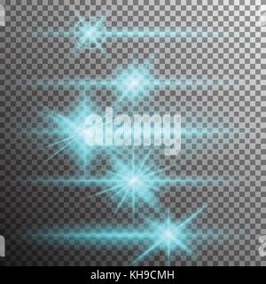 Vektor transparente Sonnenlicht besondere Lichtreflexionen Stock Vektor