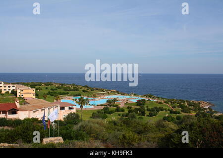 Ein beach resort für die reichen Leute in Porto Cervo, Sardinien, Italien. Stockfoto