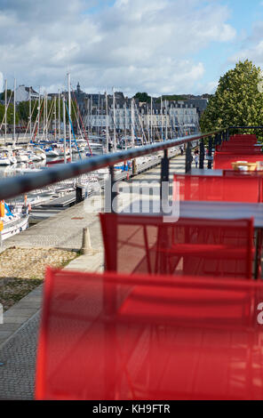 Fahrradverleih in Vannes Morbihan Bretagne Frankreich Stockfoto