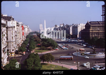 Ansicht der Avenida 9 de Julio, Buenos Aires, Argentinien, 1963 Stockfoto