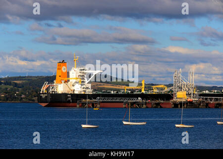 Öltankschiff, Hound, South Queensferry, Edinburgh, Schottland, Großbritannien Stockfoto