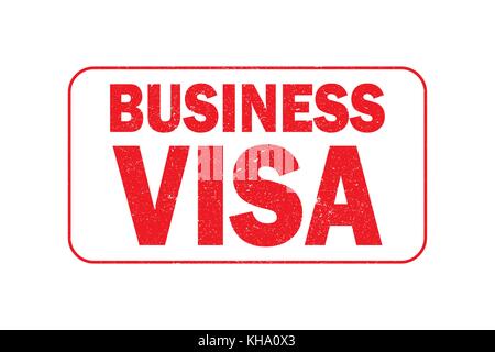 Business Visa Stempel, auf weißem Hintergrund, Vektor illustration Stock Vektor