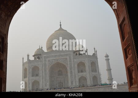 Taj Mahal in Morgen in Agra, Indien Stockfoto