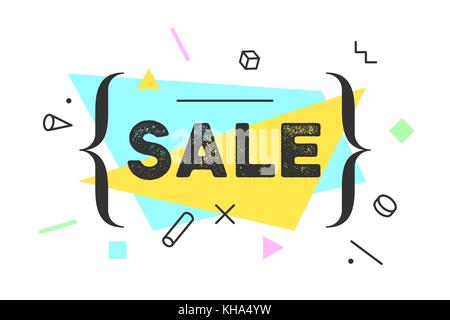 Werbebanner im geometrischen Stil Stock Vektor