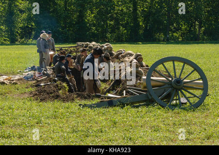 Amerikanischer Bürgerkrieg reenactment Stockfoto