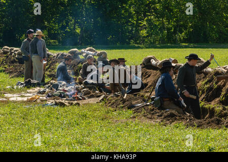 Amerikanischer Bürgerkrieg reenactment Stockfoto