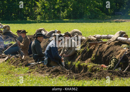 Amerikanischer Bürgerkrieg reenactment Stockfoto