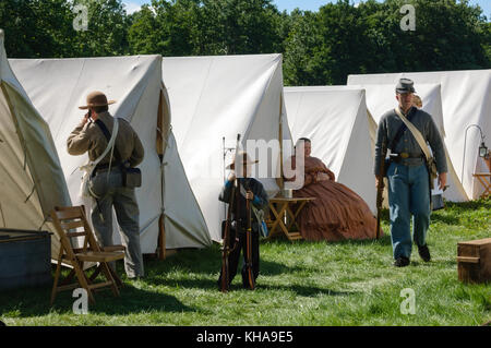 Amerikanischer Bürgerkrieg reenactment Stockfoto