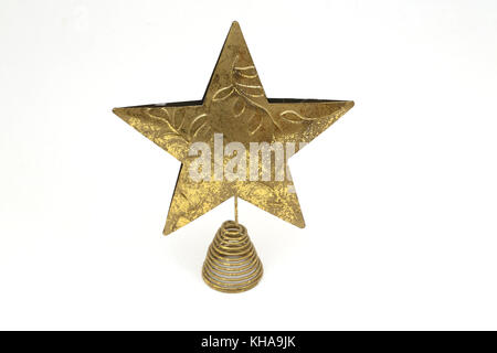 Star Christmas Tree Topper Stockfoto