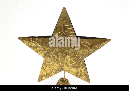 Star Christmas Tree Topper Stockfoto