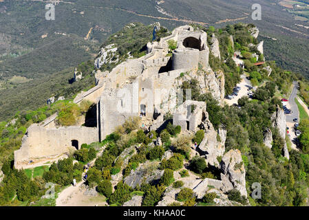 Schloss von peyreperteuse, duilhac-sus-peyreperteuse, languedoc-Roussillon, Frankreich Stockfoto