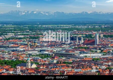 Luftaufnahme von München München, Bayern, Deutschland Stockfoto