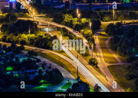 Deutsche autobahn Straße. München, Bayern, Deutschland Stockfoto