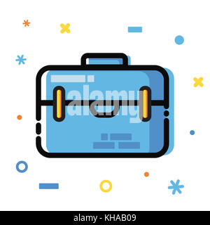 Line Art Flat Style Abbildung. Application Development, Business und Information. Symbole und Elemente Sammlung. Finanzen Konzept. Stockfoto