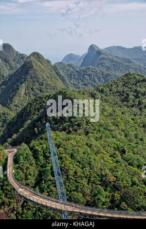 Langkawi Sky-Brücke, bei der Sie die Insel Langkawi, Malaysia, Asien Stockfoto