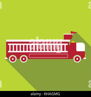 Fire Engine Symbol, flacher Stil Stock Vektor