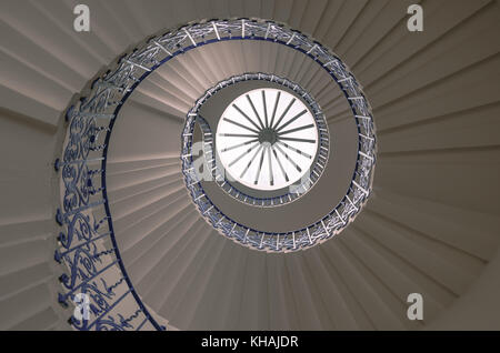 Tulip Treppe in Queen's House, Greenwich, London, UK. Stockfoto