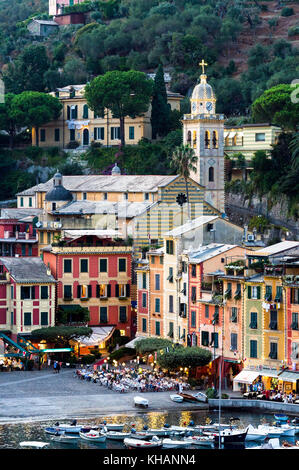 Europa. Italien. Ligurien. Golfo del Tigullio. Italienische Riviera. Luftaufnahme von Portofino Stockfoto