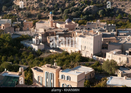 Seeq Dorf, grüne Berge, Oman. Stockfoto