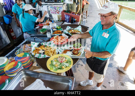 Florida Upper Florida Keys, Islamorada, Islamorada Fish Company, Meeresfrüchte, Restaurant Restaurants Essen Essen Essen Cafe Cafés, Little Basin Florida Bay, Food Plat Stockfoto