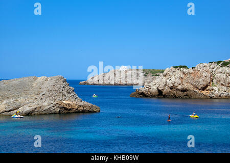 Einlass Arenal d'en Castell Menorca Spanien Stockfoto