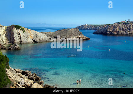 Einlass Arenal d'en Castell Menorca Spanien Stockfoto