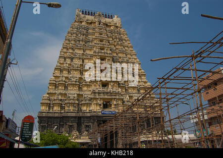 Ekambareswarar-Tempel ist ein hinduistischer Tempel. kachi ekambam alte Shiva Tempel. größte Tempel in der Stadt von kanchipuram Stockfoto