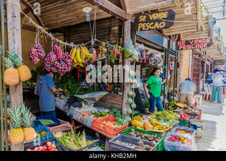 Los Santos, Kolumbien - 12. Februar 2017: Mercado Campesino de Acuarela in Los Santos Santander in Kolumbien Südamerika Stockfoto