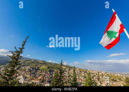 Zahle skyline Stadtbild in der Beeka valley Libanon Naher Osten Stockfoto