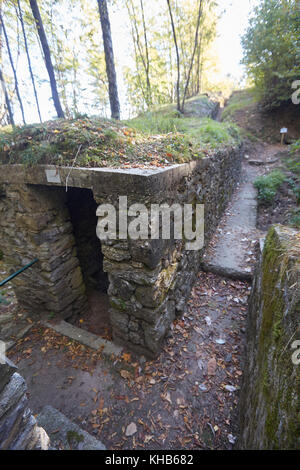 Bleibt der Linea Cadorna (Cadorna), Belvederala la Crocetta, Croce, über Menaggio, Comer See, Lago di Como, Provinz von Lecco Lombardei, Ital Stockfoto