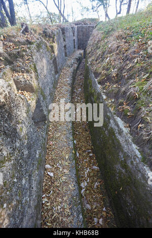 Bleibt der Linea Cadorna (Cadorna), Belvederala la Crocetta, Croce, über Menaggio, Comer See, Lago di Como, Provinz von Lecco Lombardei, Ital Stockfoto