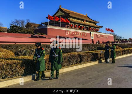 November 2017 – Beijin, Beijin, China – Peking, CHINA-2017:(NUR FÜR REDAKTIONELLE VERWENDUNG. CHINA OUT) ..der Tian'anmen-Platz befindet sich im Zentrum von Peking, China. (Kreditbild: © SIPA Asia via ZUMA Wire) Stockfoto