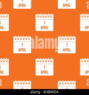 Kalender April 1 Muster nahtlose Stock Vektor