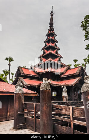 Das Bagaya Kloster, Inn Wa, Mandalay, Myanmar Stockfoto