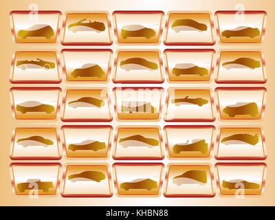 Andere Art Auto icons-Vektor Icon Set Stock Vektor