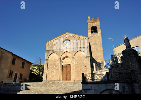 Basilica di Sant'Agata, Asciano, Toskana, Italien Stockfoto