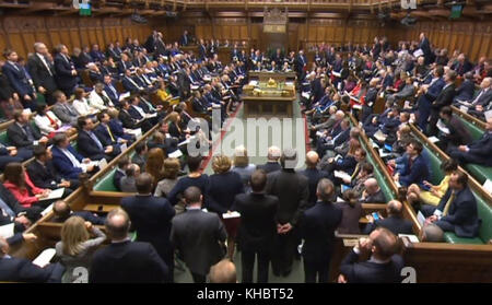 MP's Prime Minister's Fragen im Unterhaus, London. Stockfoto