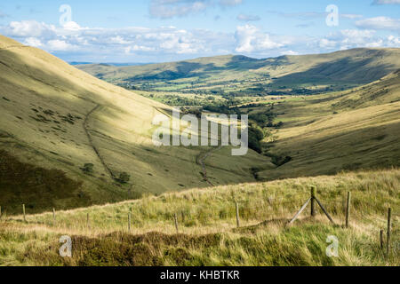 Englische Landschaft Blick in das Tal von Alfreton, Derbyshire, Peak District National Park, England, Großbritannien Stockfoto