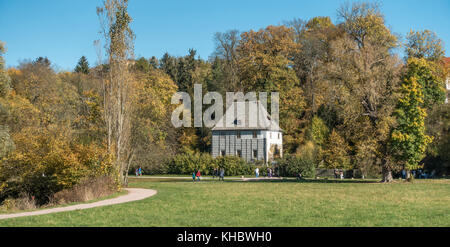 Goethes Gartenhaus im Park an der Ilm, UNESCO-Weltkulturerbe, Weimar, Weimar, Thüringen, Deutschland Stockfoto