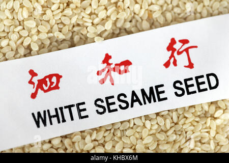 weißer Sesam Stockfoto