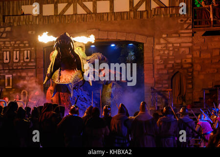 Drachenstich Festspiele, Furth im Wald, Oberpfalz, Bayerischer Wald, Bayern, Deutschland Stockfoto